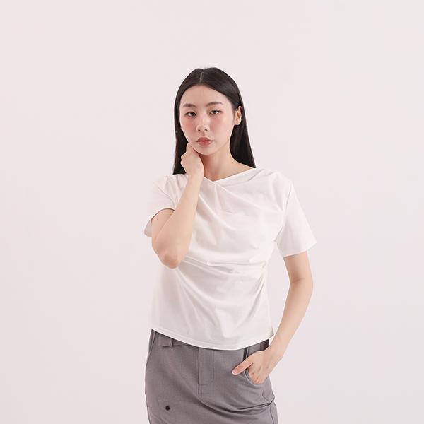 Yanqing_淵清皺褶上衣_白 