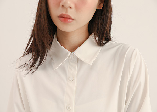 Serica_絲縷抓褶襯衫_白 