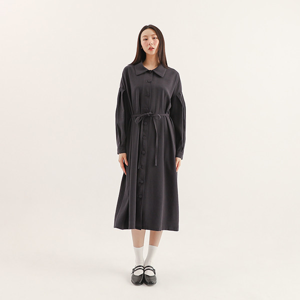 Peaceful_寧靜法式洋裝_藏青 