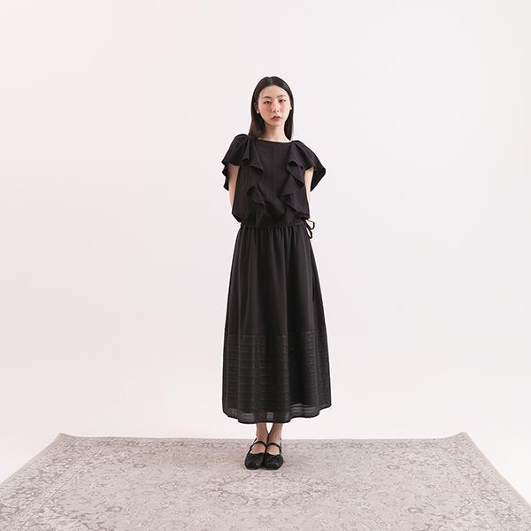 Xinpan_新畔荷葉上衣_黑 