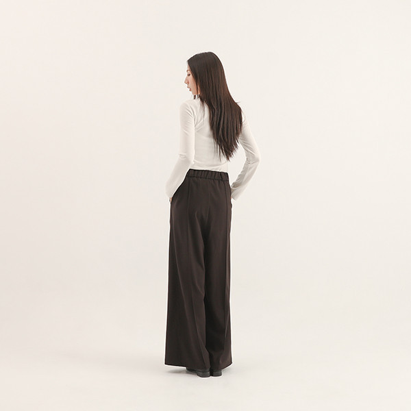 Meander_曲徑剪接長褲_黑 