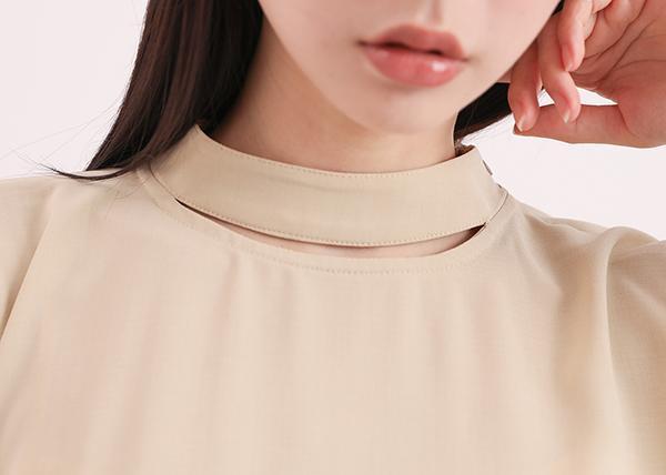 Chunmian_春眠立領變化上衣_芥末黃 