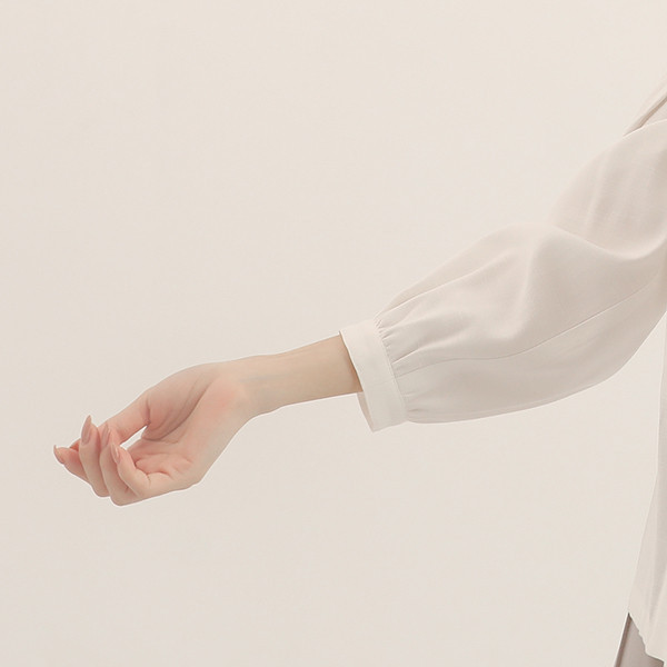 Monologue_獨白雙領澎袖襯衫_白 