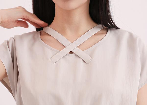 Xiyue_溪月綁帶洋裝_卡其 