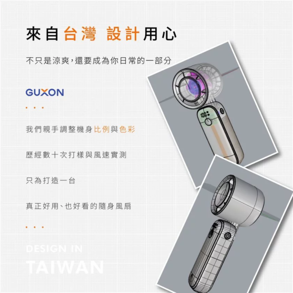 GUXON 巧冰扇 冰敷 手持風扇 贈掛繩 半導體製冷 高速摺疊 風扇 五段風速 掛脖 桌面 手持 