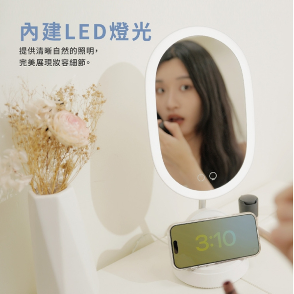 PUREGEAR 普格爾 無線 LED 折疊 化妝鏡 美妝鏡 梳妝鏡 燈桌鏡 補光帶 