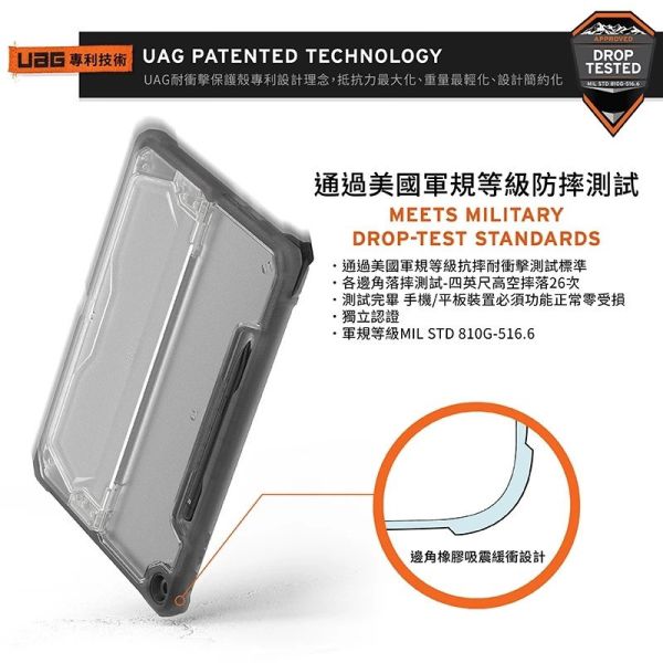 UAG 耐衝擊 全透明 保護殼 透明 美國軍規 防摔殼 平板殼 保護套 Surface Pro 12吋 