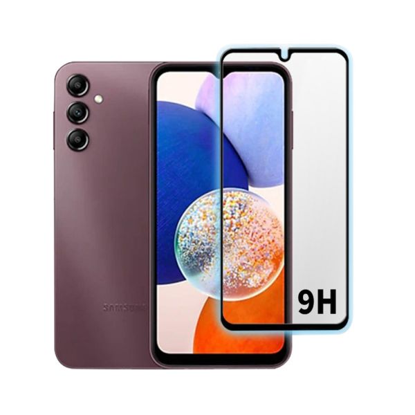 膜力威 抗藍光 9H 玻璃貼 5G 滿版 2.5D 保護貼 SAMSUNG Galaxy A14 