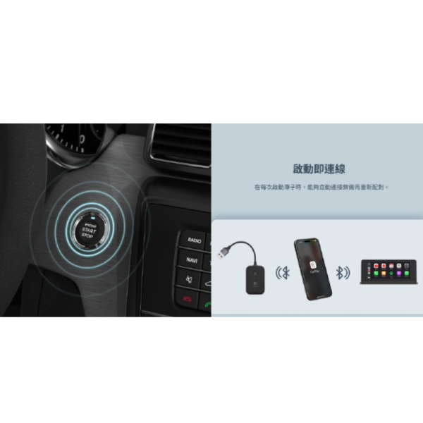 ADAM 亞果元素 CarGo CarPlay 無線接收器 iPhone 專用 