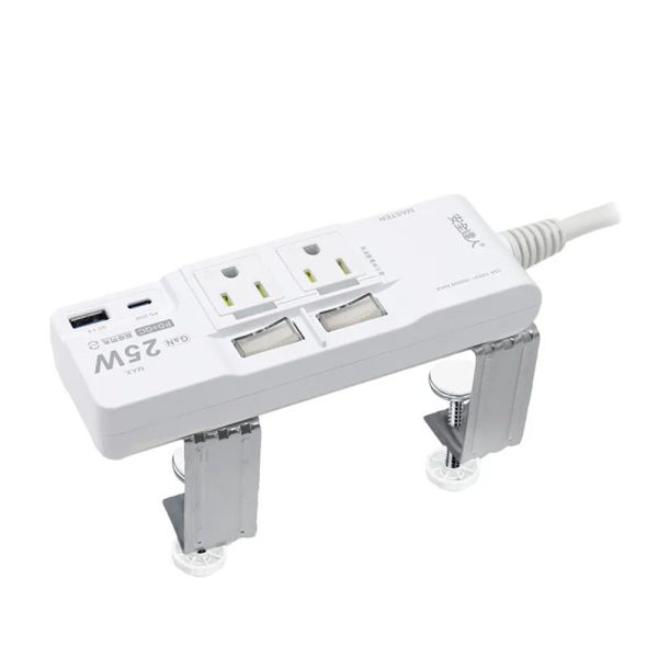 安全達人 3開4插2+3P GaN25W+QC3.0 快充延⾧線 充電器 延長線 K-102PLC+C 