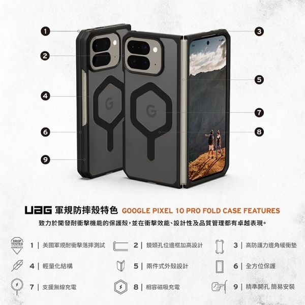 UAG 耐衝擊 保護殼 防摔殼 透黑 黑圈 MagSafe 手機殼 Google Pixel 10 Pro Fold 