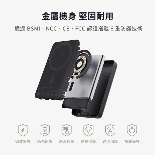 AUKEY M10000 10000mAh Qi2 磁吸 超薄 行動電源 MagFusion MS08 