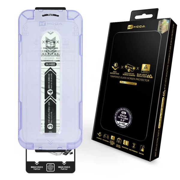 hoda ar 抗反射 BLR60 抗藍光 霧面 9H 玻璃貼 保護貼 iphone 16 plus pro max 