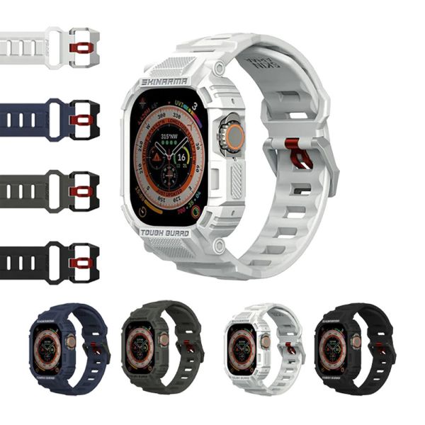 SKINARMA Mecha 一體成形 錶帶 手錶殼 保護殼 Apple Watch 44 45 49 mm 