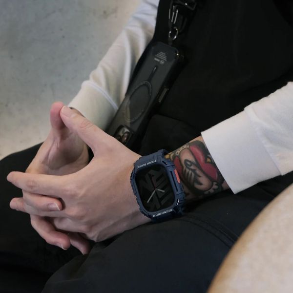 SKINARMA Mecha 一體成形 錶帶 手錶殼 保護殼 Apple Watch 44 45 49 mm 