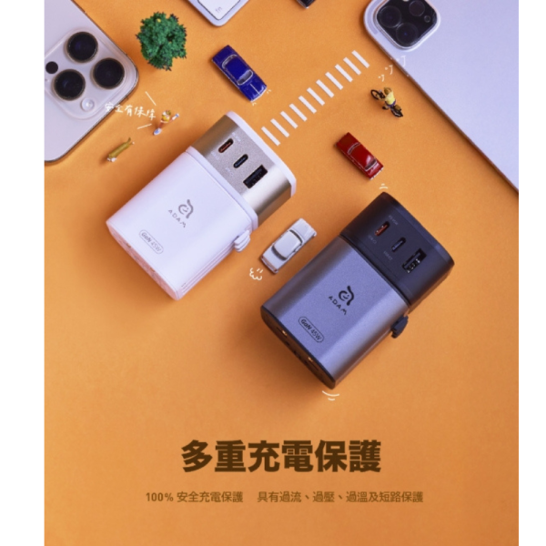 亞果元素 T45 45W 100W 45W 三孔 充電頭 充電器 快充頭 電源供應器 iPhone 15 16 s25 