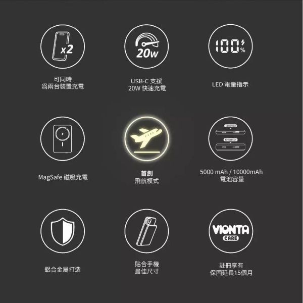 ADAM 亞果元素 磁吸 行動電源 可上飛機 Wh標示 磁吸充電 有線充電 MagSafe 5000 10000 mAh 