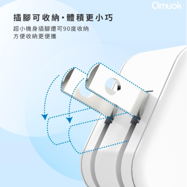 amuok 20W 氮化鎵 二孔 充電頭 充電器 快充頭 適 iphone 16e 17 15 16 
