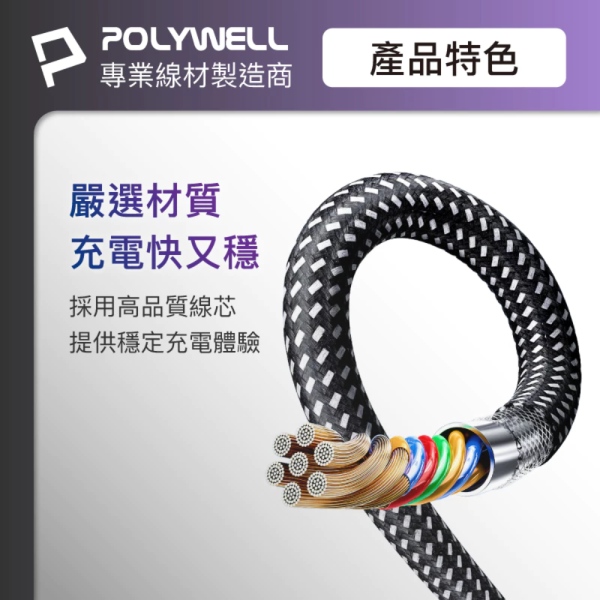 POLYWELL 寶利威爾 磁吸 收納 PD 快充線 C To L 鋁合金 編織線 iPhone 13 14 iPad 