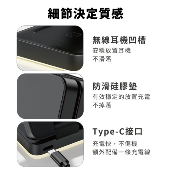 Oweida UT-25W 三合一 magsafe 電源 磁吸 供應器 充電器 適 iPhone 16 15 14 13 