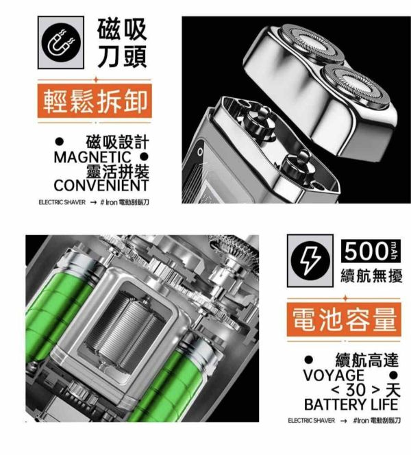 WiWU Iron IPX7級 防水 電動 刮鬍刀 男友禮物 全機水洗 父親節禮物 多功能 禮盒 剃鬚刀 刮鬍機 