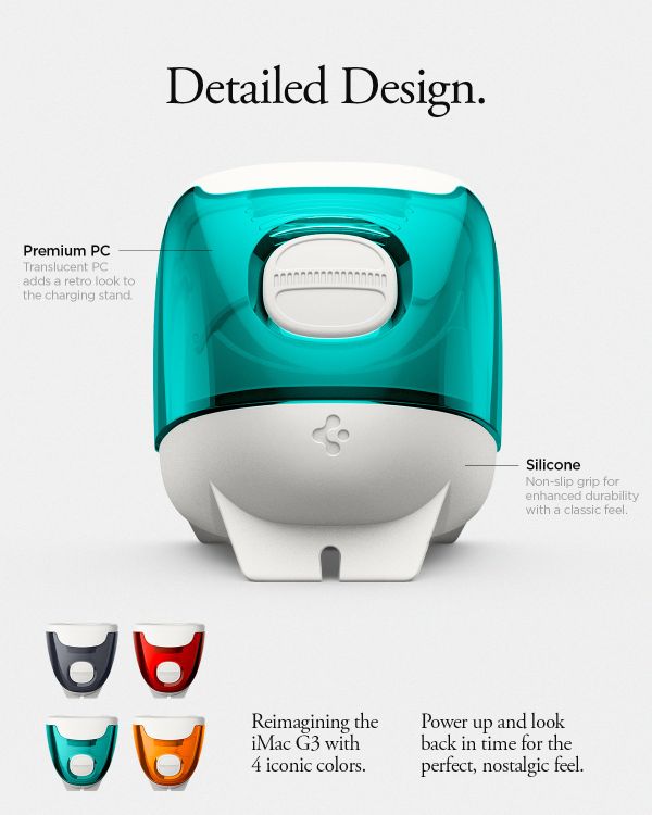 Spigen 經典 iMac G3 造型 支架 充電座 Apple Watch s10 Classic C1 