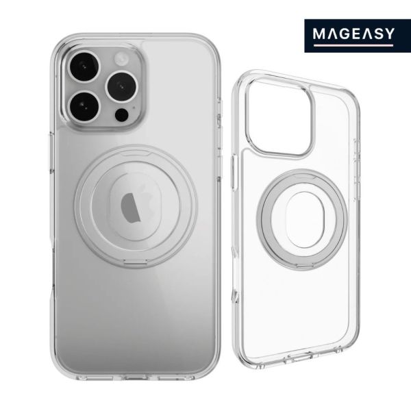 Mageasy 魚骨牌 透明 360 M 指環 支架 磁吸 保護殼 透明殼 iphone 16 plus pro max 