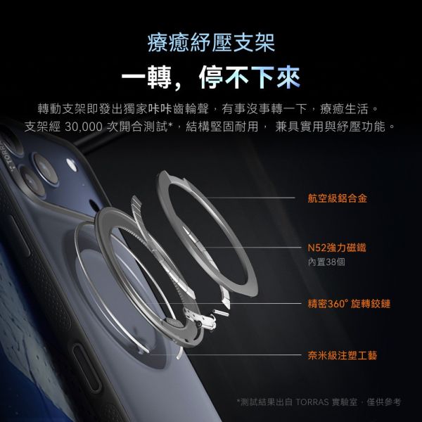 TORRAS Ostand R Fitness 相機按鍵 旋轉 支架 防摔殼 手機殼 iPhone Air 17 Pro Max 