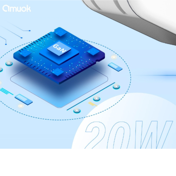 amuok 20W 氮化鎵 二孔 充電頭 充電器 快充頭 適 iphone 16e 17 15 16 