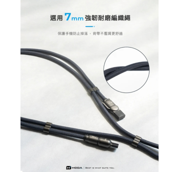 HODA 四合一 240w 手機 掛繩 充電線 揹繩 傳輸線 Lightning type c iPhone 16 15 