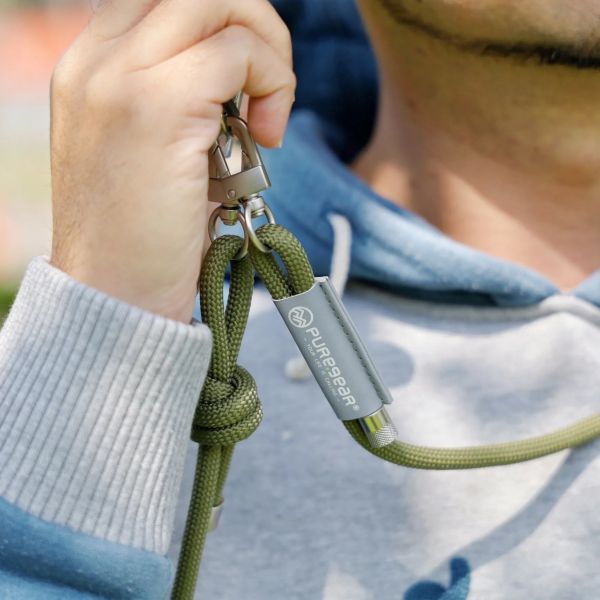 PureGear 手機背帶 重磅 運動休閒 掛繩 鋅合金 尼龍 編織 皮革 掛帶 適 iphone 17 16 15 