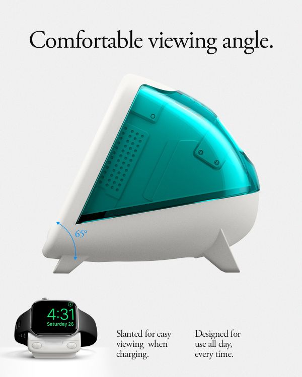 Spigen 經典 iMac G3 造型 支架 充電座 Apple Watch s10 Classic C1 