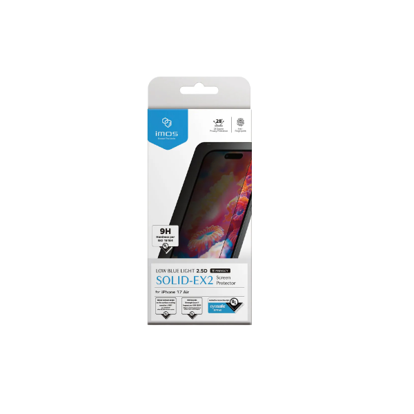 imos UL Solutions RPF60 低藍光 防窺 玻璃貼 iPhone 17 Air Pro Max 