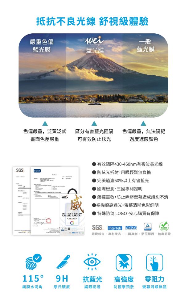 膜力威 德國萊因 TÜV BLR60 抗藍光 2.5D 滿版 9H 玻璃貼 iPhone 16 Pro plus max 