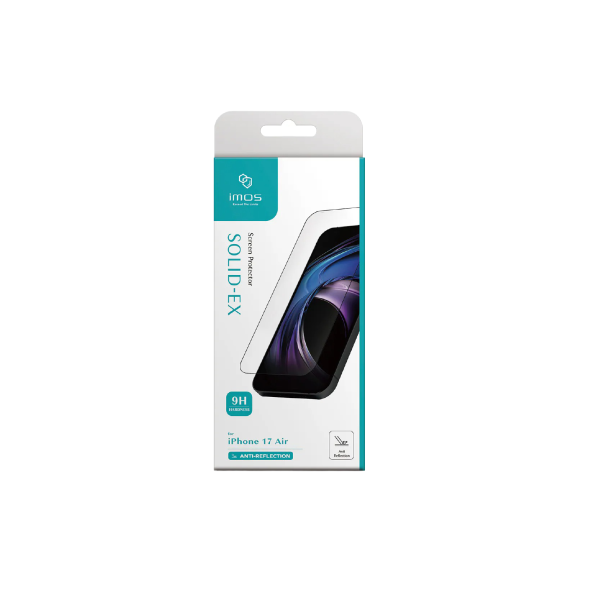 imos AR 低反光 9H 玻璃貼 2.5D 黑邊 iPhone 17 Air Pro Max 
