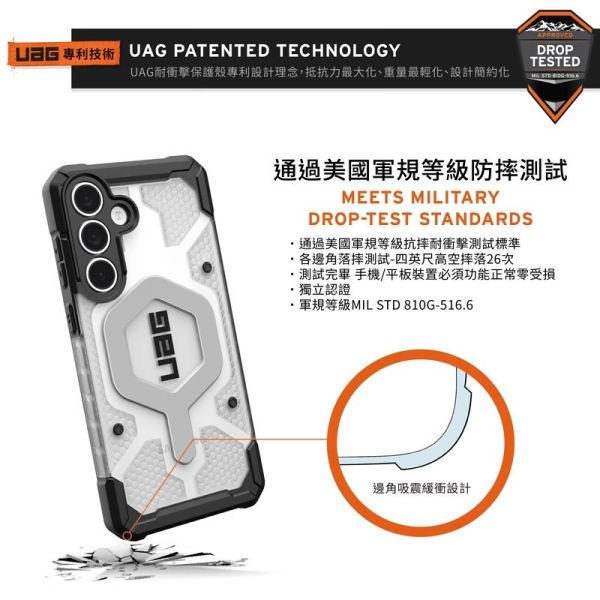 UAG 磁吸 耐衝擊 經典 保護殼 防摔殼 透色款 美國軍規 支援 MafSafe 手機殼 Galaxy S25 FE 
