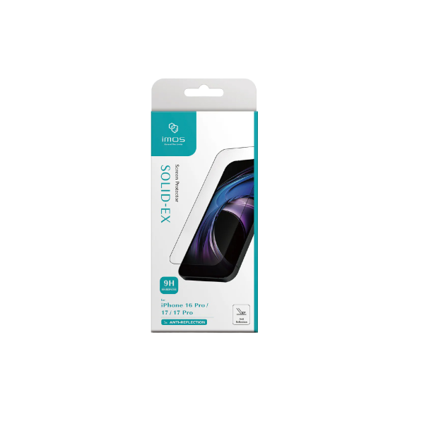 imos AR 低反光 9H 玻璃貼 2.5D 黑邊 iPhone 17 Air Pro Max 