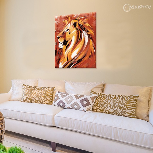 王者之聲｜MANTO創意數字油畫(4050) 北歐風,裝飾畫,王者,獅王,數字油畫,manto,台灣數字油畫,數字油畫批發,數字油畫團購