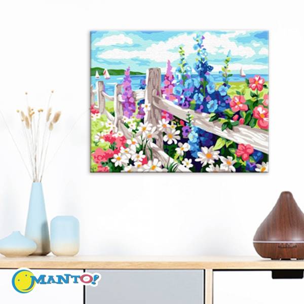 花海｜MANTO創意數字油畫(4050) 花香,花海,數字油畫,manto,台灣數字油畫,數字油畫批發,數字油畫團購