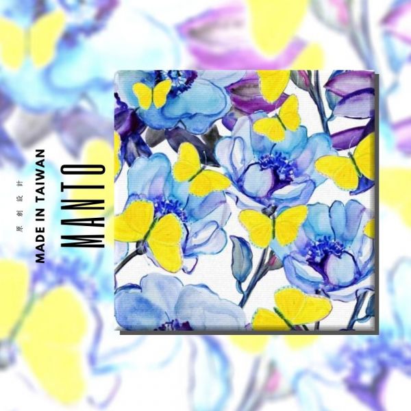 冷花暖蝶｜MANTO創意數字油畫(4040) 花,蝶,織錦,數字油畫,manto,台灣數字油畫,數字油畫批發,數字油畫團購