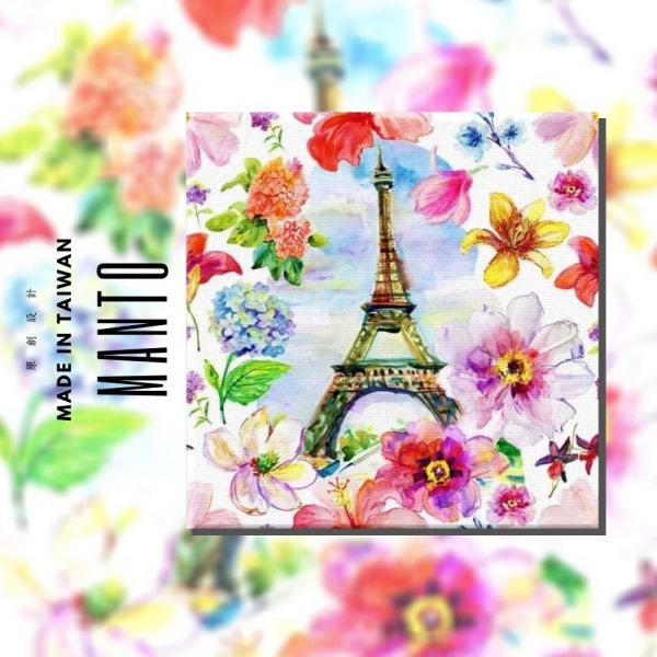 春漾巴黎｜MANTO創意數字油畫(3030) 鐵塔,花,數字油畫,manto,台灣數字油畫,數字油畫批發,數字油畫團購