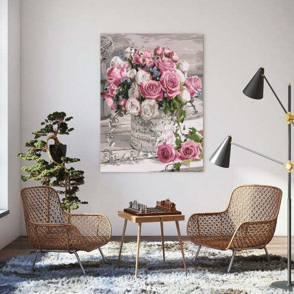 薔薇奏鳴曲｜MANTO創意數字油畫 花朵畫,數字油畫,manto,數字畫