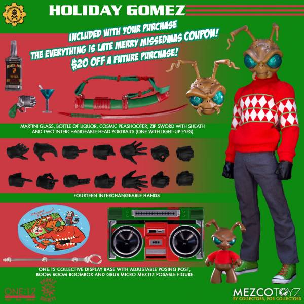 MEZCO TOYZ One:12 Collective Holiday Gomez 聖誕節螞蟻 可動完成品 MEZCO TOYZ,One:12 Collective,Holiday Gomez,聖誕節螞蟻,可動完成品,
