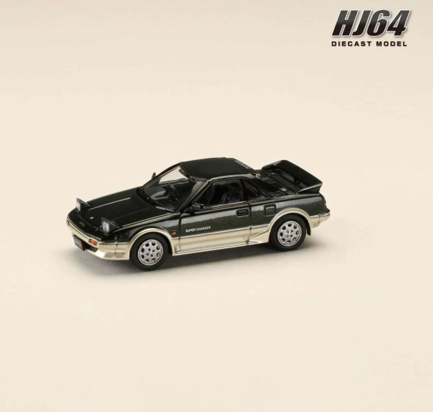 Hobby JAPAN 1/64 豐田 Toyota MR2 1600G-LIMITED SUPER CHARGER 1986  幽黑銀 (雙色) Hobby JAPAN 1/64 豐田 Toyota MR2 1600G-LIMITED SUPER CHARGER 1986  幽黑銀 (雙色)