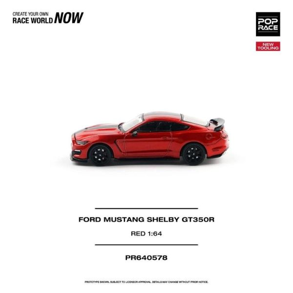 (預購) POP RACE 1/64 福特 FORD MUSTANG SHELBY GT350R RACE RED PR640578 20260622 POP RACE 1/64 福特 FORD MUSTANG SHELBY GT350R RACE RED PR640578