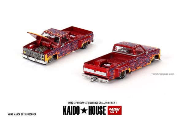 KAIDO HOUSE x MINIGT 1/64 雪佛蘭 Chevrolet Silverado Dually on Fire V1 KAIDO HOUSE x MINIGT 1/64 雪佛蘭 Chevrolet Silverado Dually on Fire V1