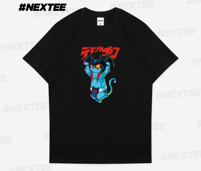 NEXTee KONEKO 惡魔喵 短袖T恤 白色＆黑色 NEXTee KONEKO 惡魔喵 短袖T恤 白色＆黑色