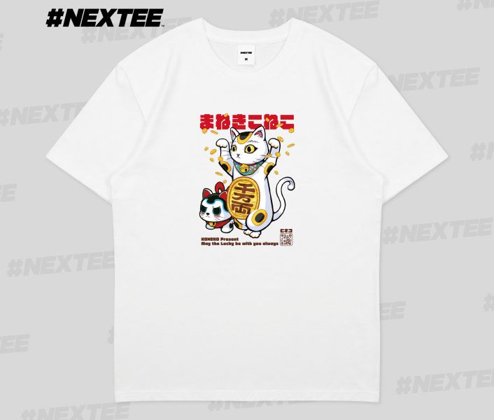 NEXTee KONEKO Wealth 財緣小貓 短袖T恤 白色＆黑色 NEXTee KONEKO Wealth 財緣小貓 短袖T恤 白色＆黑色