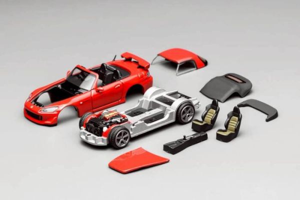 MOTORHELIX 1/64 本田 Honda S2000 Type S 新方程式紅 金屬月石灰 分別販售 MOTORHELIX 1/64 本田 Honda S2000 Type S 新方程式紅 金屬月石灰 分別販售