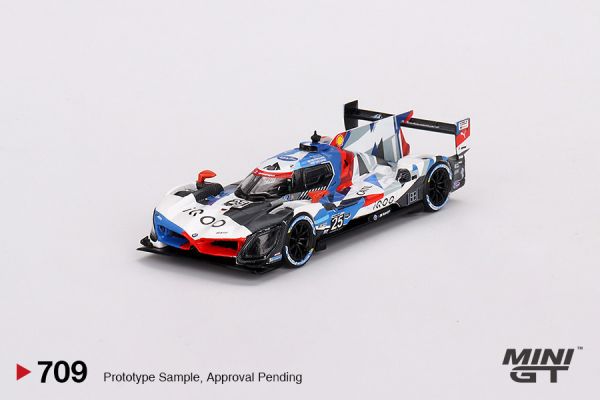 MINIGT 1/64 BMW M Hybrid V8  #25 BMW M Team RLL   2023 IMSA Sebring 12 Hrs 2nd Place MINIGT 1/64 BMW M Hybrid V8  #25 BMW M Team RLL   2023 IMSA Sebring 12 Hrs 2nd Place